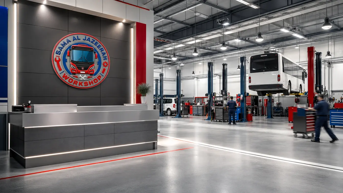 Professional bus repair workshop support in Sharjah
