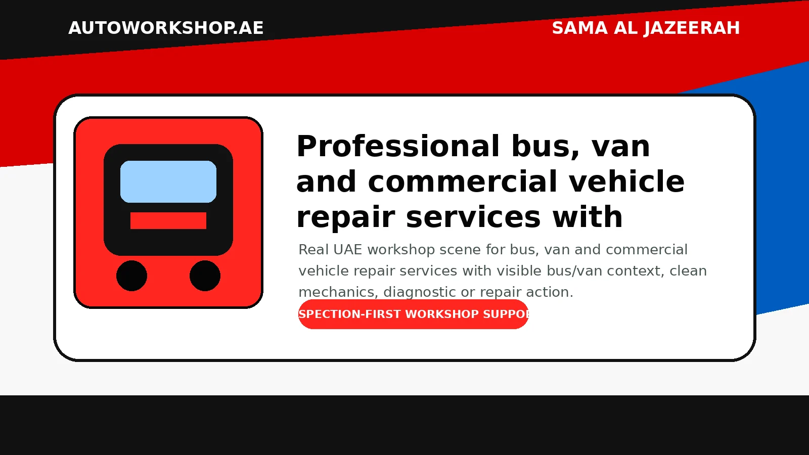 Commercial vehicle repair service support for buses and vans